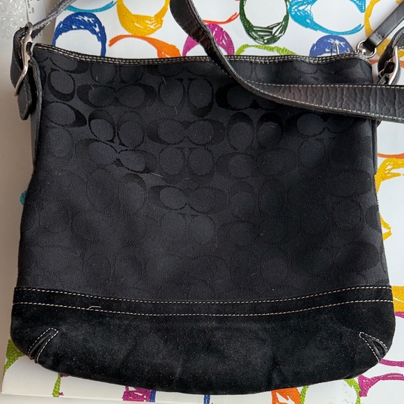 Coach | Bags | Coach Black Patterned Shoulder Bag | Poshmark